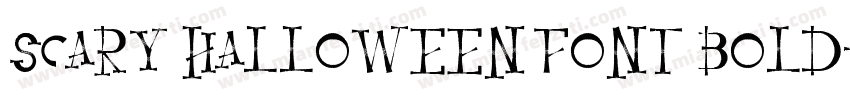 Scary Halloween Font Bold字体转换